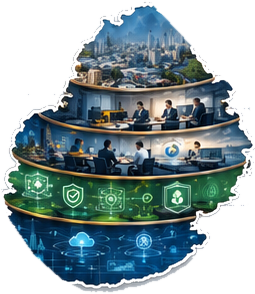 Layered corporate service ecosystem